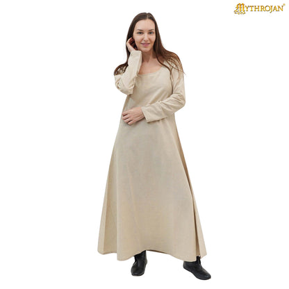 Astrid Historical Round Neck Dress: Versatile and Comfortable for Reenactment and LARP