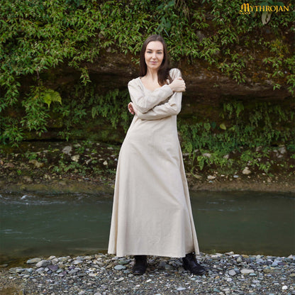 Astrid Historical Round Neck Dress: Versatile and Comfortable for Reenactment and LARP