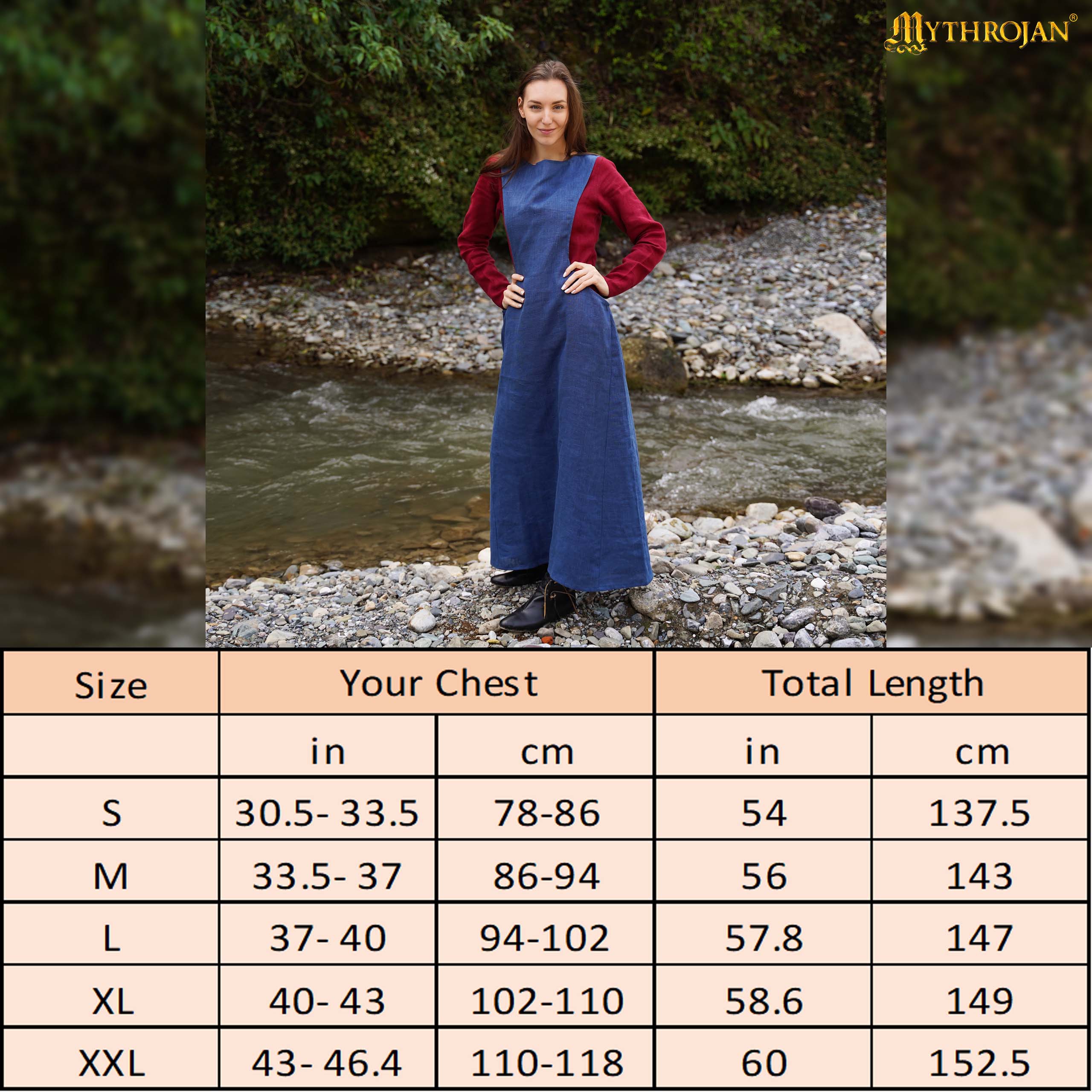 Lady Catherine Sleeveless Surcoat: Authentic 14th-15th Century Medieval Garb for Reenactment and LARP