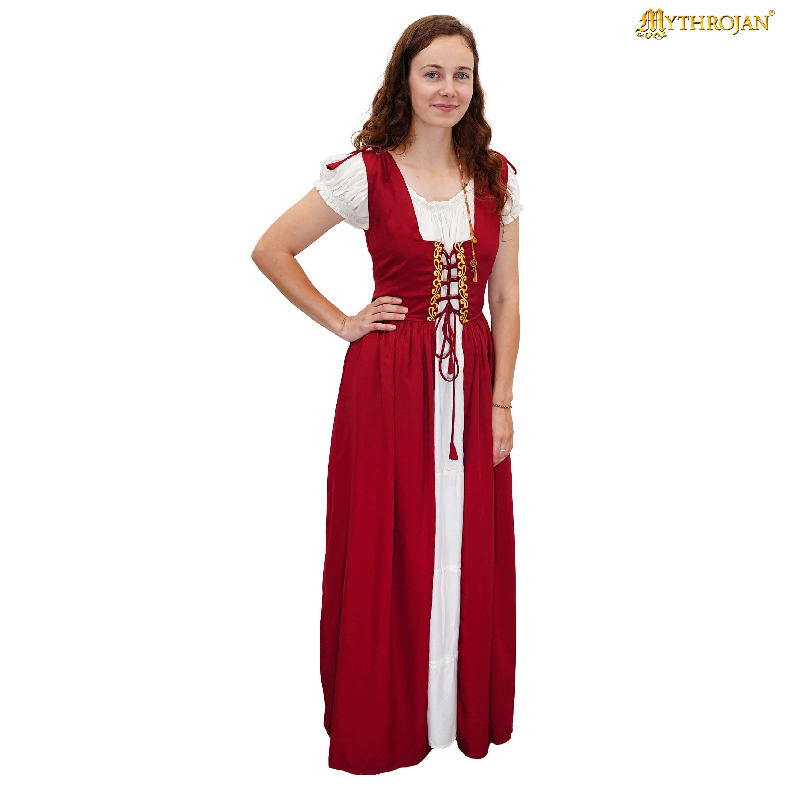 Mythrojan Traditional Irish Celtic Dress : Chemise and Over Dress Medieval Renaissance Costume SCA LARP