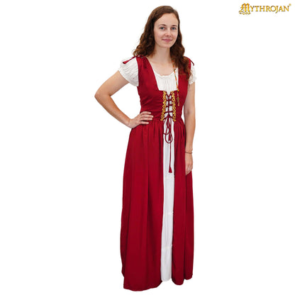 Mythrojan Traditional Irish Celtic Dress : Chemise and Over Dress Medieval Renaissance Costume SCA LARP