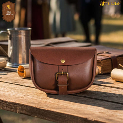 Mythrojan The Medieval Burglar Leather Belt Pouch Coin &amp; Essentials Bag