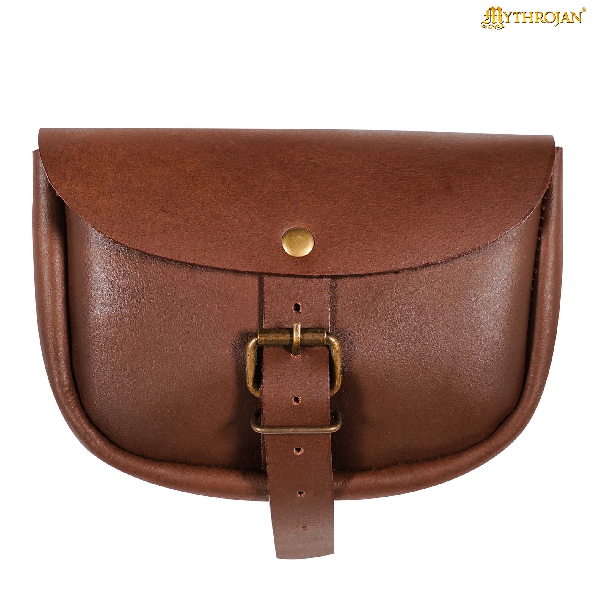 Mythrojan The Medieval Burglar Leather Belt Pouch Coin &amp; Essentials Bag