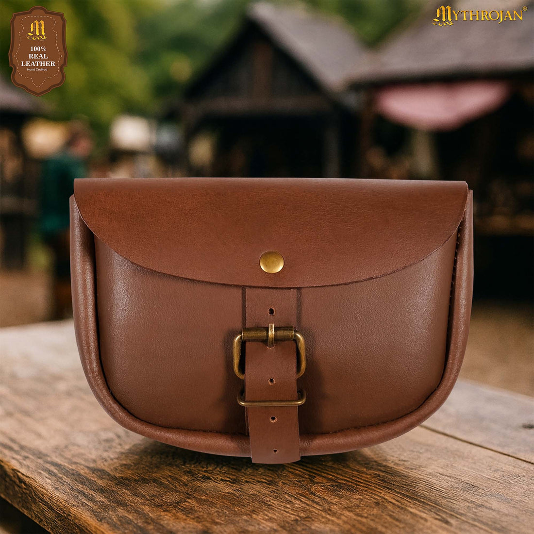 Mythrojan The Medieval Burglar Leather Belt Pouch Coin &amp; Essentials Bag