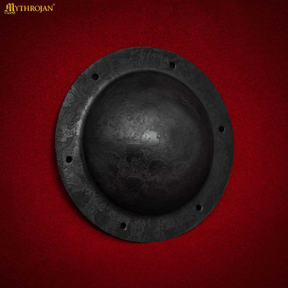 Mythrojan 7.5&quot; Antique Finish Viking Shield Boss Umbo - Fully Functional and Battle Ready Black