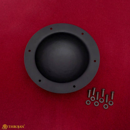 Mythrojan 7.5&quot; Antique Finish Viking Shield Boss Umbo - Fully Functional and Battle Ready Black
