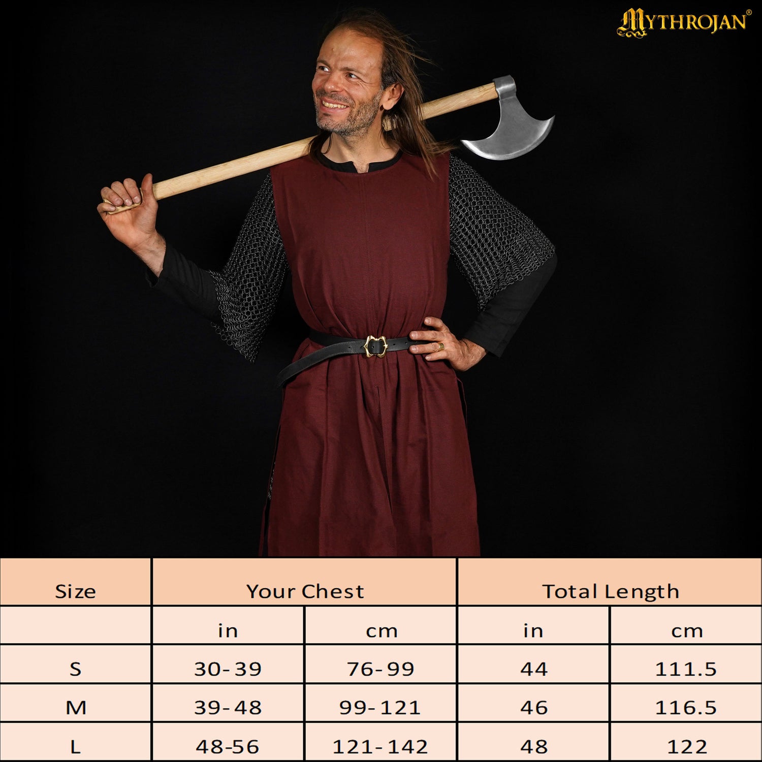 Mythrojan Medieval CANVAS Tabard 100% cotton Medieval Viking Knight SCA LARP Surcoat, Brown