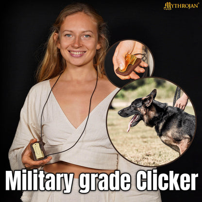 Mythrojan Military Grade Dog Training Clicker : Solid Brass and Steel construction for the perfect Pet Training Clicker Robust WII style Military Metal Clicker