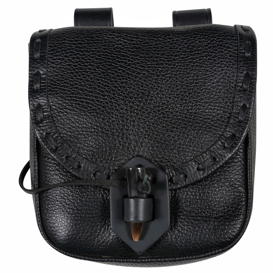 Mythrojan The Adventurer’s Belt Bag with Horn Toggle Black