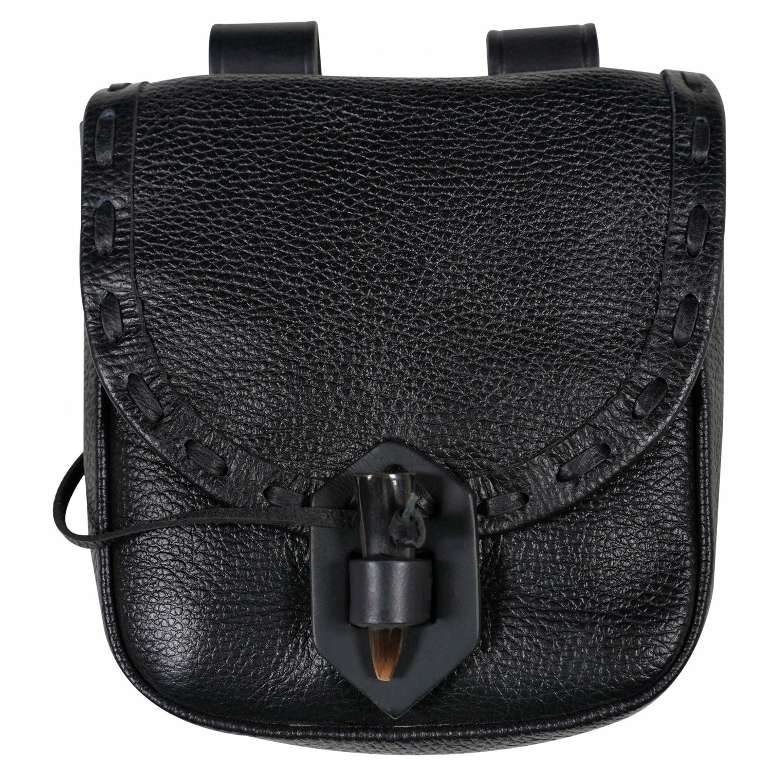 Mythrojan The Adventurer’s Belt Bag with Horn Toggle Black