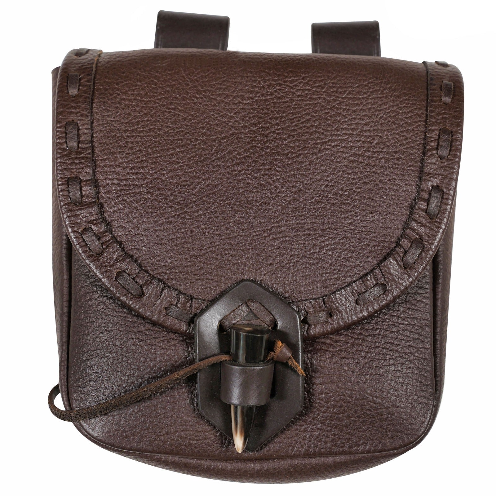Mythrojan The Adventurer’s Belt Bag with Horn Toggle Black