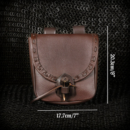 Mythrojan The Adventurer’s Belt Bag with Horn Toggle Black