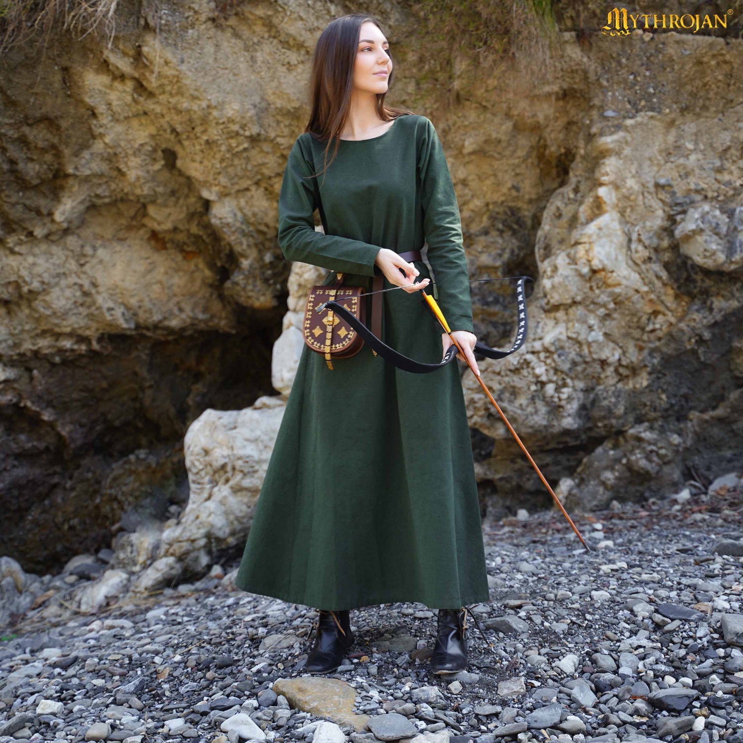 Archeress Medieval Dress | Medieval Lady Elf Huntress Mythrojan Archeress Medieval Dress | Medieval Lady Elf Huntress Mythrojan