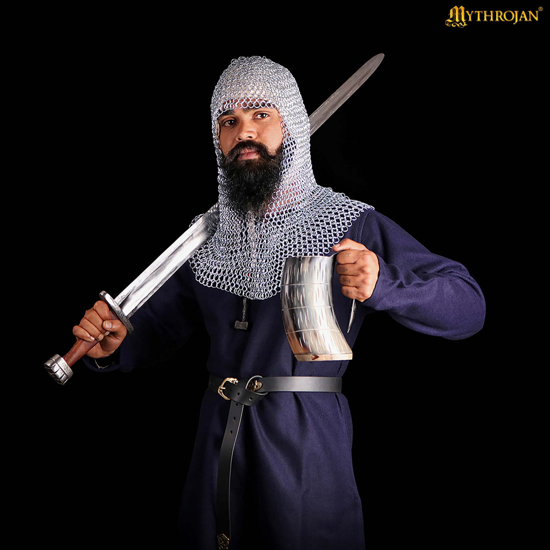 Mythrojan MEDIEVAL LIGHT CANVAS CAP : soft sturdy 100% cotton coif for your next costume