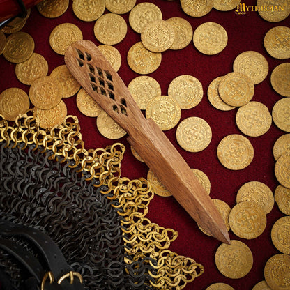 Mythrojan Wooden Knives, Athame Wiccan Wooden Handmade Knife Pagan Witch Wizard Wicca – Natural