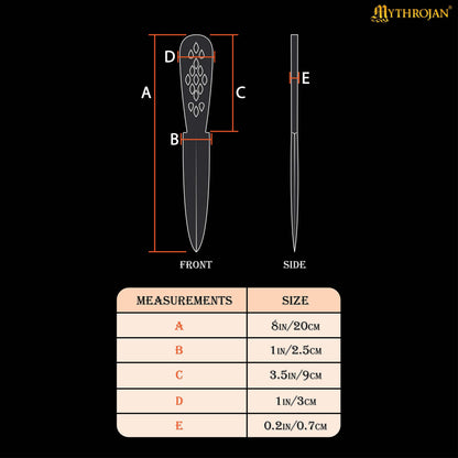 Mythrojan Wooden Knives, Athame Wiccan Wooden Handmade Knife Pagan Witch Wizard Wicca – Black