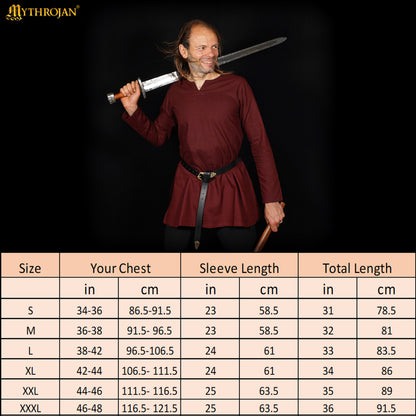 Classic Dark Age &amp; Early Medieval Tunic : LARP, SCA &amp; Medieval Events - Brown