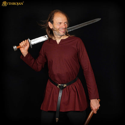 Classic Dark Age &amp; Early Medieval Tunic : LARP, SCA &amp; Medieval Events - Black