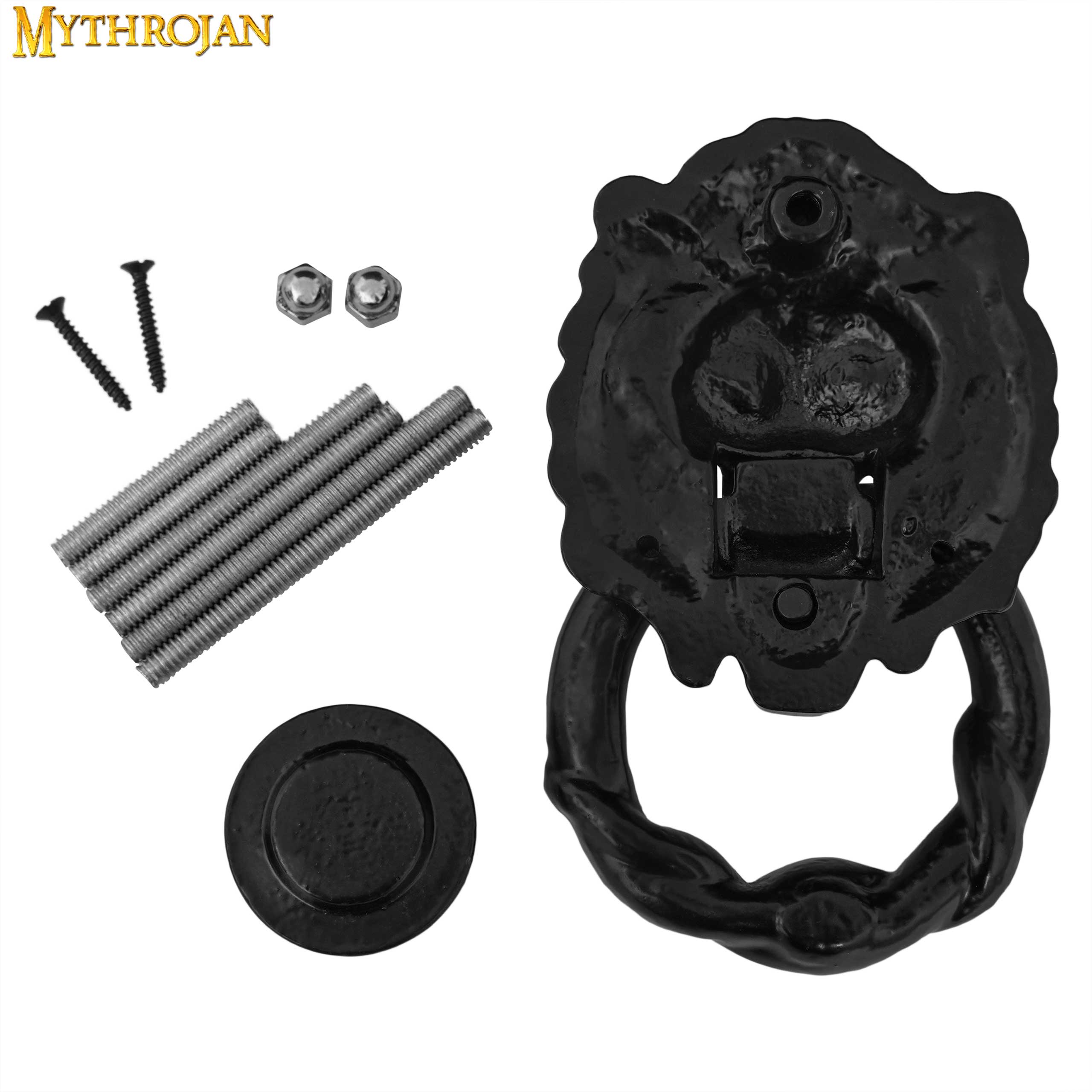 Mythrojan Lion Head Front Door Knocker Artisan Made Antique Door Knocker Ring