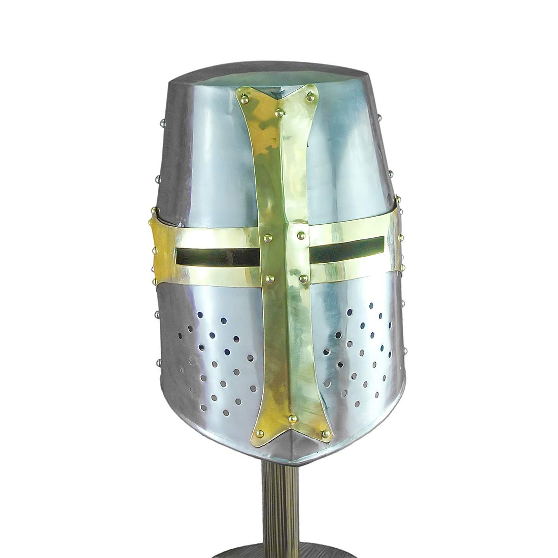 Mythrojan Templar Crusader Helmet (Without Liner) 20g - Polished Finish