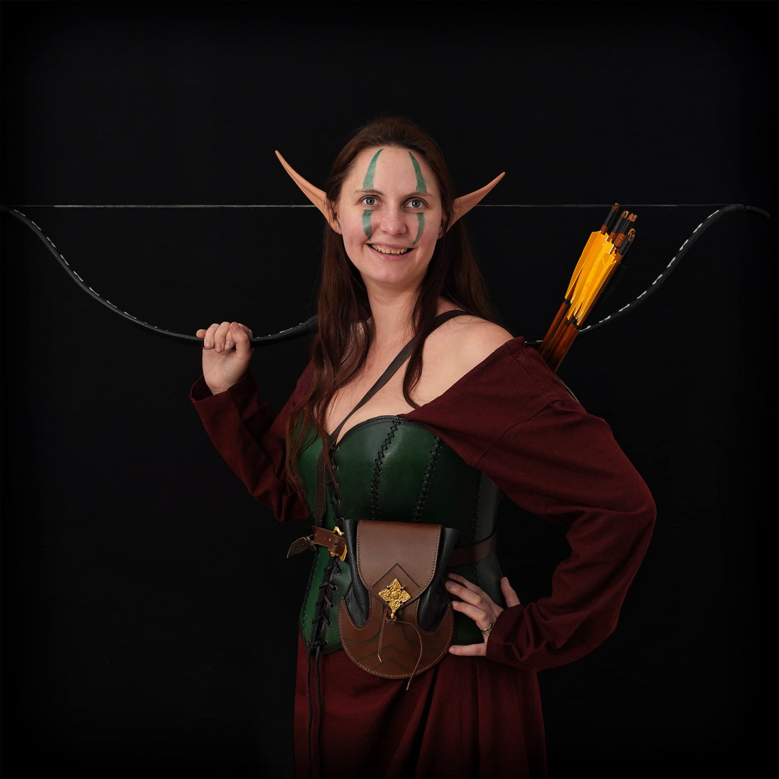 Mythrojan Elven Leather bag : ideal for LARP, cosplay, elvish costume &amp; dark elf outfit