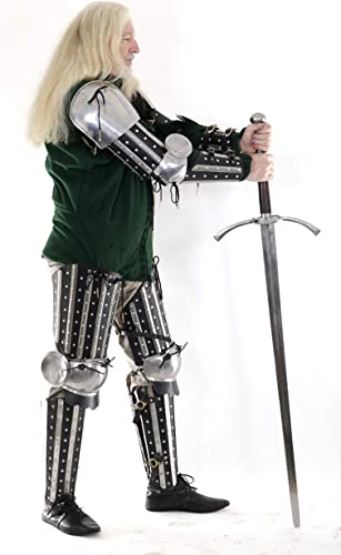 Mythrojan C55 XIV Century Medieval Reenactment, SCA IMCF &amp; HMB Splint Armour/Armor Dueling Knee Multicoloured
