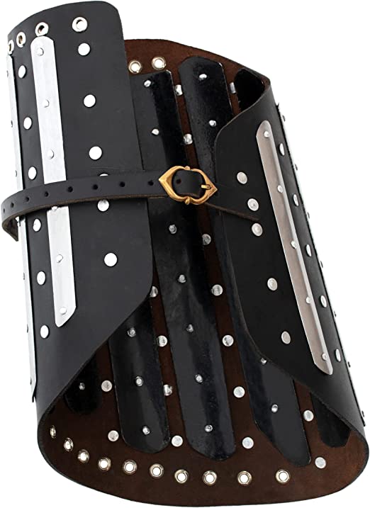 Mythrojan C55 XIV Century Medieval Reenactment, SCA IMCF &amp; HMB Splint Armour/Armor Dueling Splinted Upper Leg Guard Multicoloured